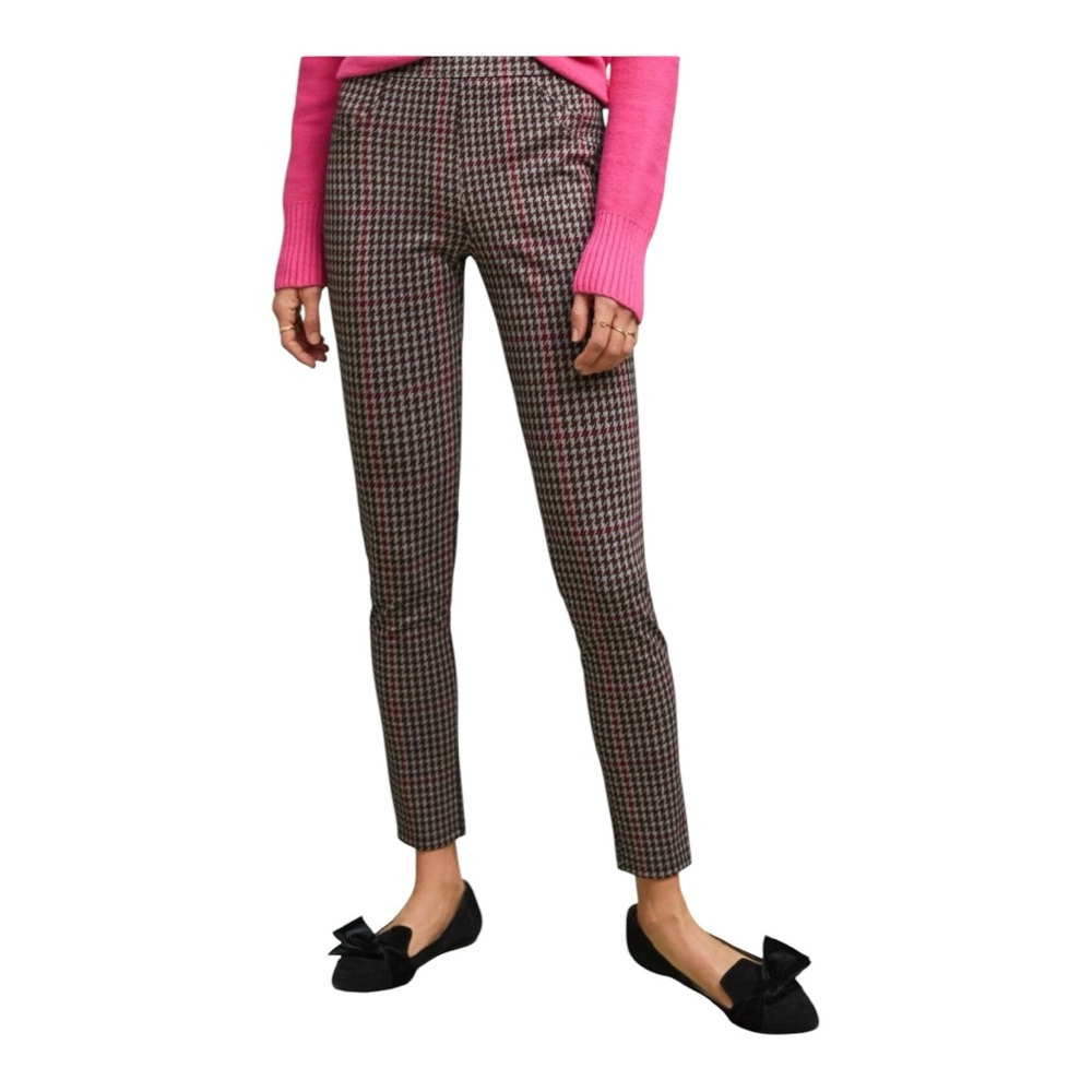 Sanctuary Houndstooth Gray Pull On Pants Medium New